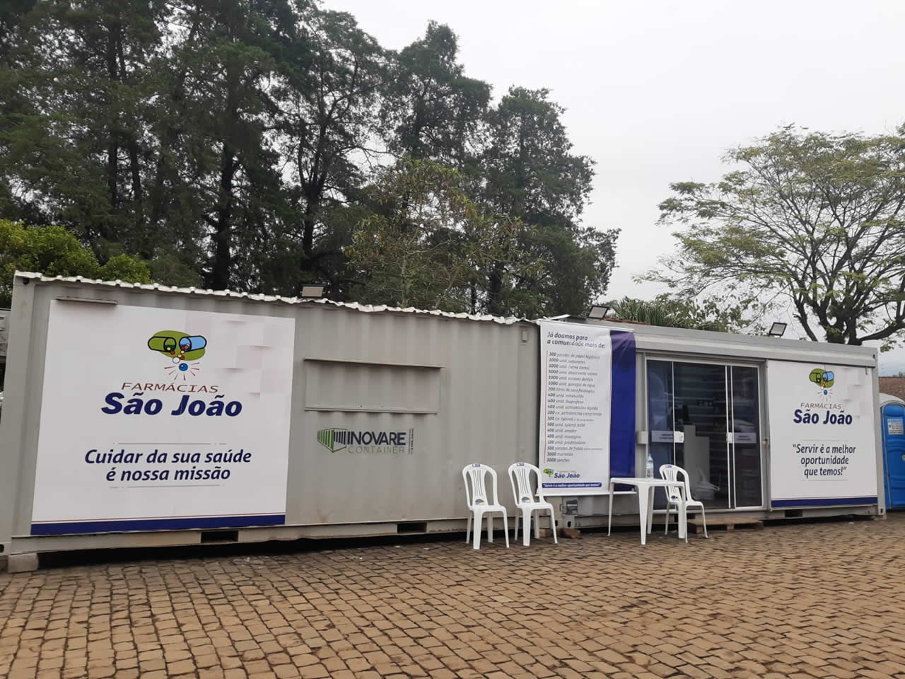 São João instala Contêiner Farmácia no município de Roca Sales/RS