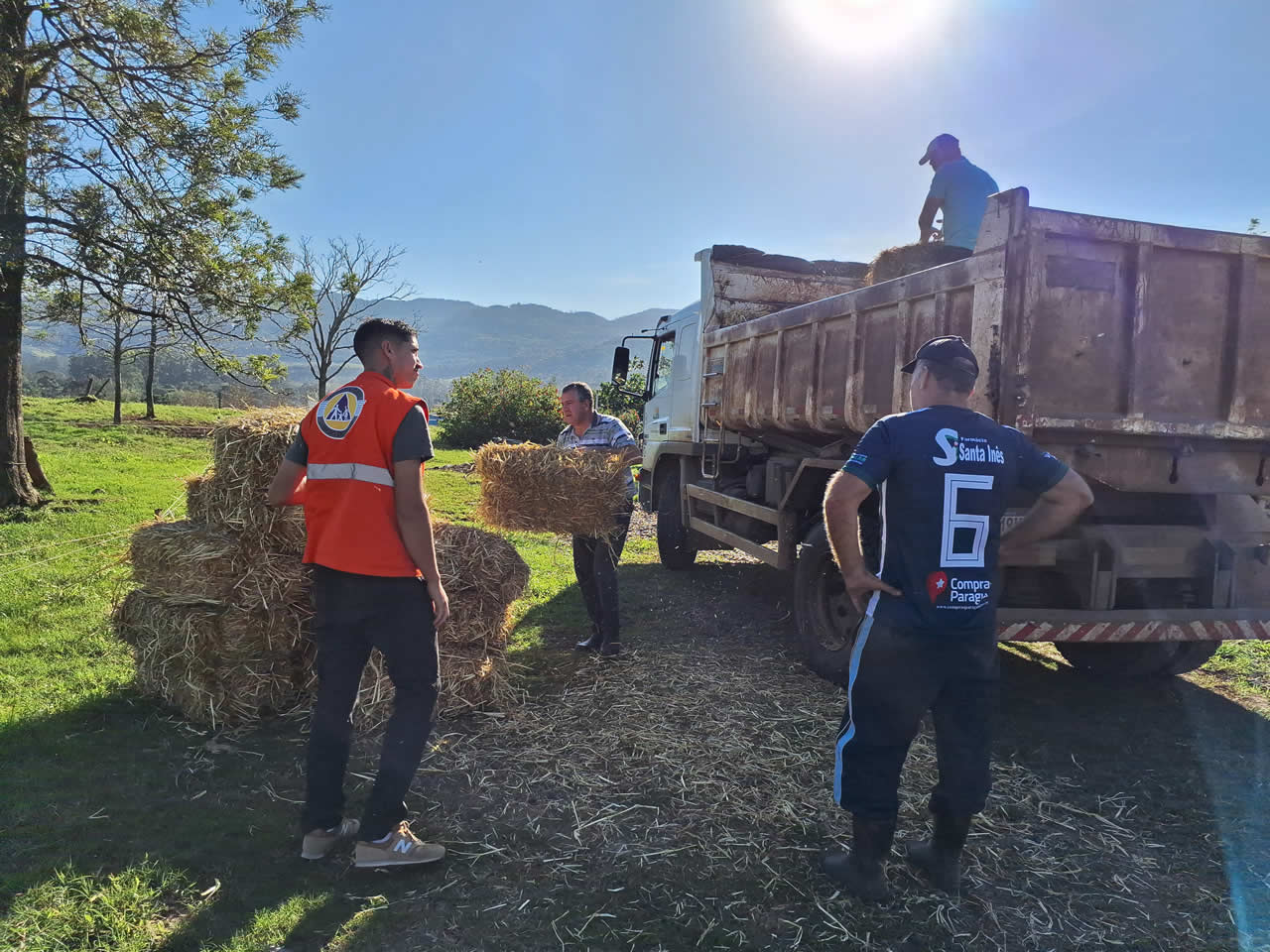 Secretaria de Agricultura de Arroio do Meio auxilia produtores com a distribuição de alimento para os animais