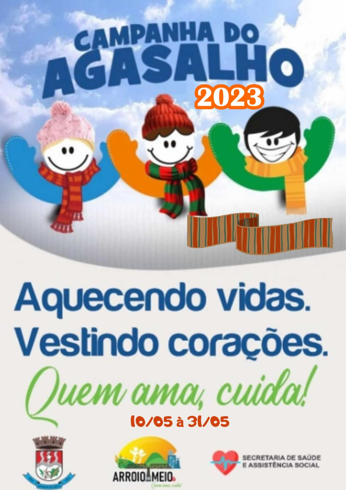 Doações para a Campanha do Agasalho iniciam dia 10