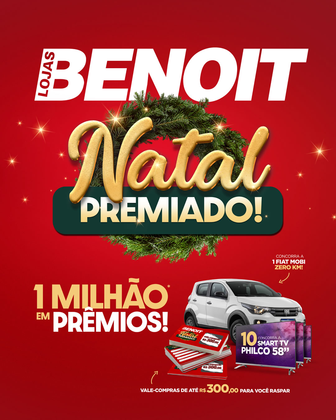 Lojas Benoit lança campanha de fim de ano com mais de 1 milhão em prêmios