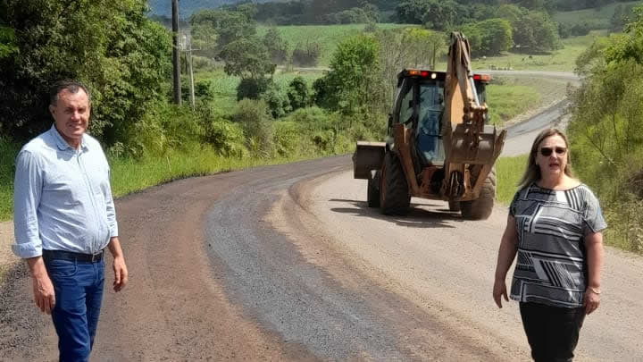 Começa imprimação do asfalto de Forqueta Baixa