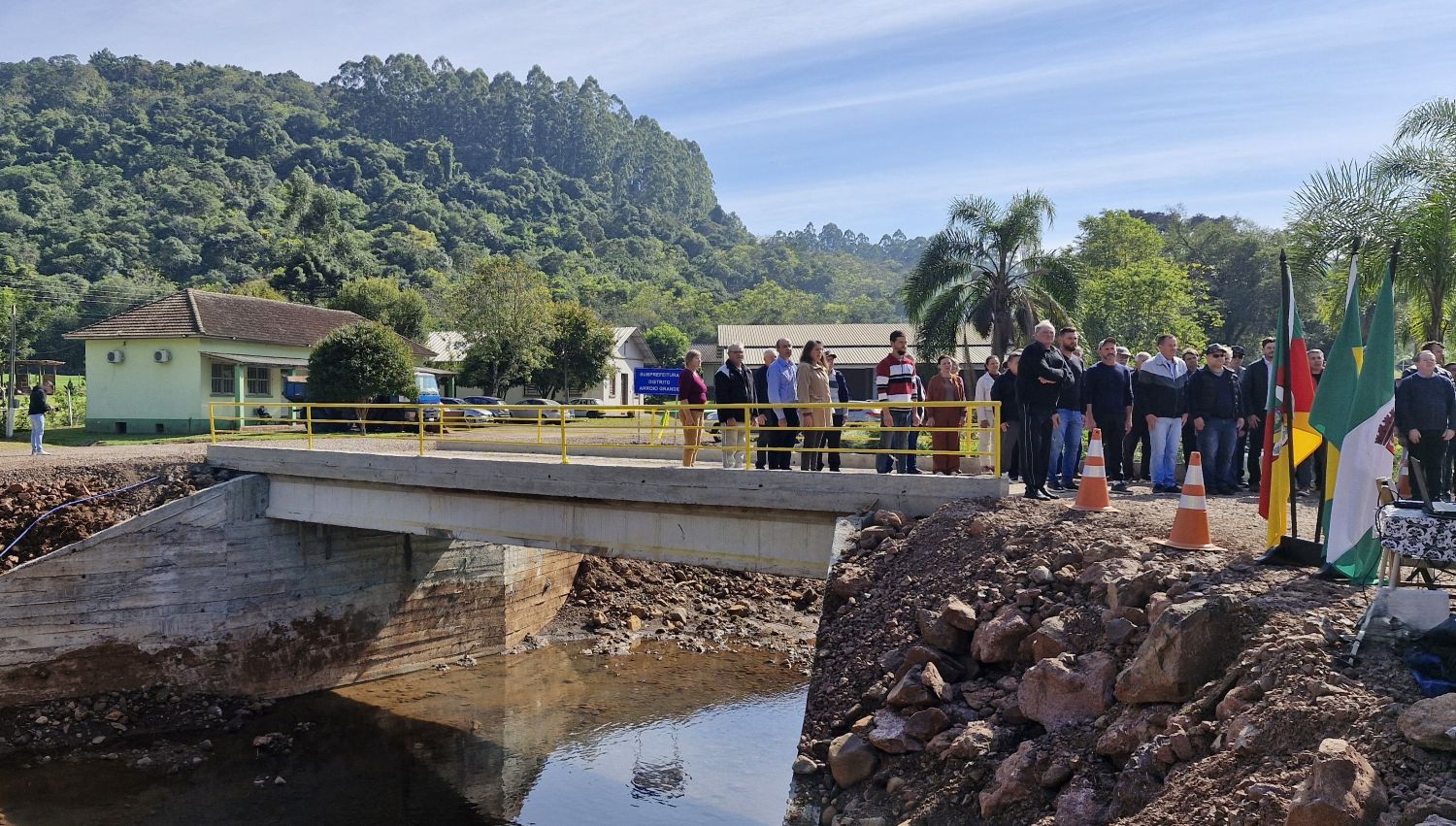 Quinta ponte do pacote de reconstrução é inaugurada em Arroio Grande